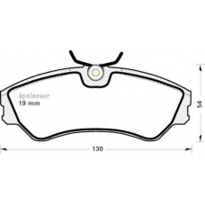 284 MGA Комплект тормозных колодок, дисковый тормоз