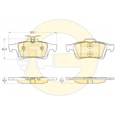 6120332 GIRLING Комплект тормозных колодок, дисковый тормоз