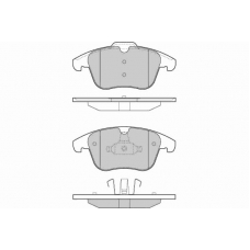 12-1297 E.T.F. Комплект тормозных колодок, дисковый тормоз