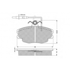 PF10481 PROCODIS FRANCE Комплект тормозных колодок, дисковый тормоз
