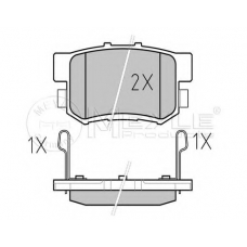 025 217 1914/W MEYLE Комплект тормозных колодок, дисковый тормоз
