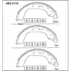 ABS0110 Allied Nippon Колодки тормозные барабанные
