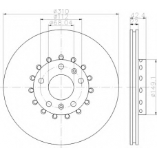 8DD 355 113-331 HELLA Тормозной диск