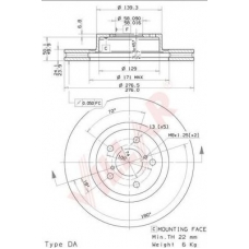 628.1106 VILLAR Тормозной диск