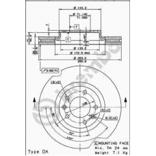 09.8303.10 BREMBO Тормозной диск