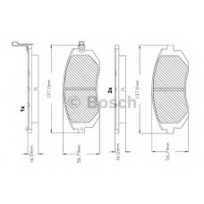 F 03B 150 107 BOSCH Комплект тормозных колодок, дисковый тормоз