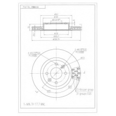 FBD114 FI.BA Тормозной диск