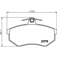 2077801 TEXTAR Комплект тормозных колодок, дисковый тормоз