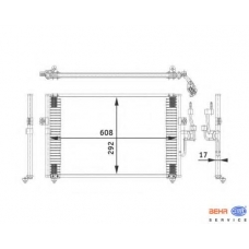 8FC 351 318-051 HELLA Конденсатор, кондиционер