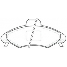AKD-1228 ASVA Комплект тормозных колодок, дисковый тормоз