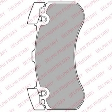 LP2283 DELPHI Комплект тормозных колодок, дисковый тормоз