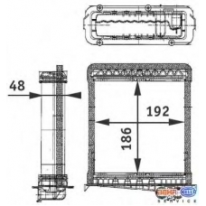 8FH 351 311-751 HELLA Теплообменник, отопление салона