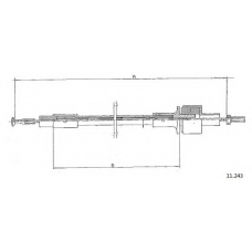 11.243 CABOR Трос, управление сцеплением