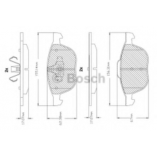 F 03B 150 143 BOSCH Комплект тормозных колодок, дисковый тормоз