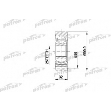 PCV1005 PATRON Шарнирный комплект, приводной вал