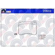 20659 GALFER Комплект тормозных колодок, дисковый тормоз