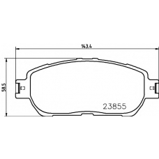T2537 PAGID Комплект тормозных колодок, дисковый тормоз