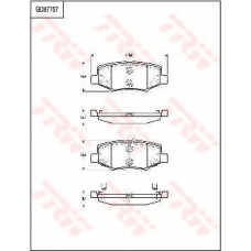 GDB7757 TRW Комплект тормозных колодок, дисковый тормоз
