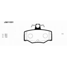 J3611031 NIPPARTS Комплект тормозных колодок, дисковый тормоз