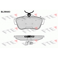 BL2064A3 FTE Комплект тормозных колодок, дисковый тормоз