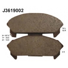 J3619002 NIPPARTS Комплект тормозных колодок, дисковый тормоз