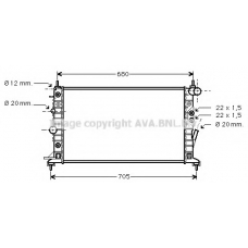 OL2222 Prasco Радиатор, охлаждение двигателя