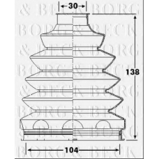 BCB6228 BORG & BECK Пыльник, приводной вал