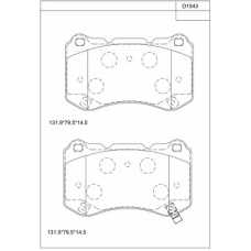 KD1543 ASIMCO Комплект тормозных колодок, дисковый тормоз