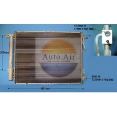 16-1419 AUTO AIR GLOUCESTER Конденсатор, кондиционер
