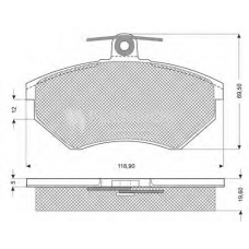 FB210152 FLENNOR Комплект тормозных колодок, дисковый тормоз