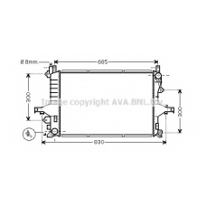 VOA2116 AVA Радиатор, охлаждение двигателя