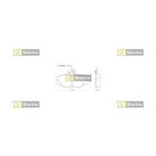 BD S096 STARLINE Комплект тормозных колодок, дисковый тормоз