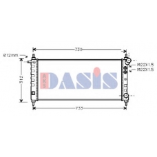 150450N AKS DASIS Радиатор, охлаждение двигателя