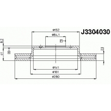 J3304030 NIPPARTS Тормозной диск
