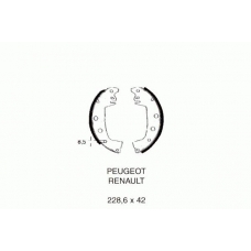 6.044 PEX Комплект тормозных колодок