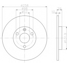 8DD 355 102-421 HELLA Тормозной диск