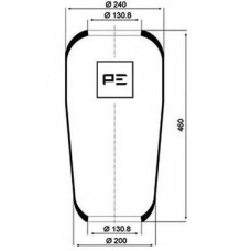 084.018-70A PE Automotive Кожух пневматической рессоры; Кожух пневморессоры