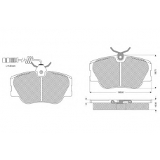 PF10211 PROCODIS FRANCE Комплект тормозных колодок, дисковый тормоз