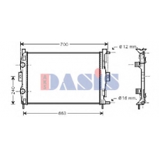 182013N AKS DASIS Радиатор, охлаждение двигателя