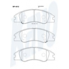 BP-4012 KAVO PARTS Комплект тормозных колодок, дисковый тормоз