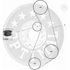 SK-1047 OPTIMAL Комплект ремня грм