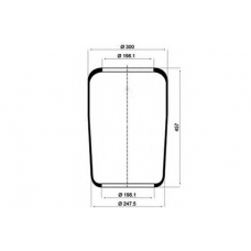 084.022-50A PE Automotive Кожух пневматической рессоры