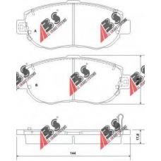 36923 OE ABS Комплект тормозных колодок, дисковый тормоз