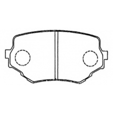 AKD-9382 ASVA Комплект тормозных колодок, дисковый тормоз