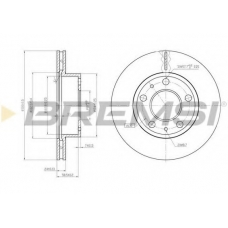 DBA768V BREMSI Тормозной диск