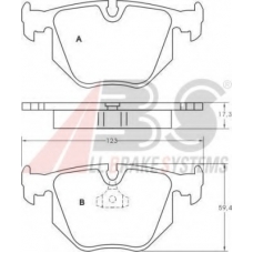 P 06 020 ABS Комплект тормозных колодок, дисковый тормоз