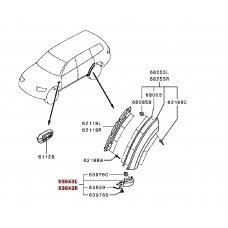7405A356XA MITSUBISHI Накладка боковой части порог