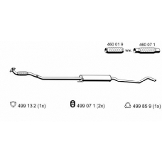 011150 ERNST Средний глушитель выхлопных газов