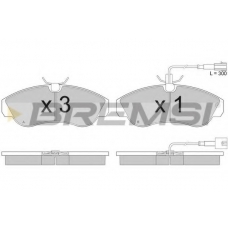 BP2889 BREMSI Комплект тормозных колодок, дисковый тормоз