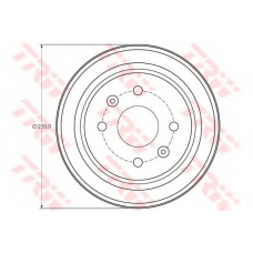 DB4442 TRW Тормозной барабан